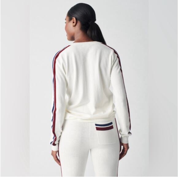 Faherty Sconset V-Neck Sweater In Ivory
Ski Stripe size large Classic - Picture 3 of 8